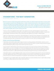 Insulslab Press Release 3